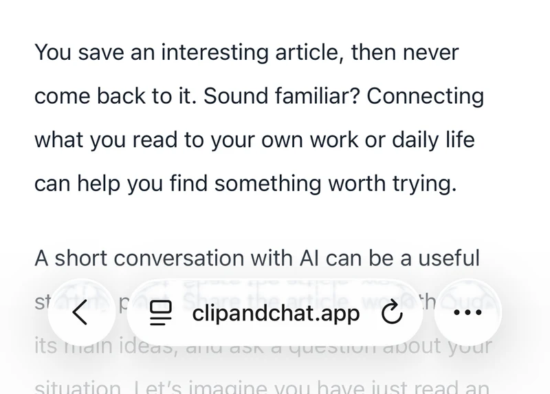 Safari’s three-dot menu beside the address bar at the bottom of the article
